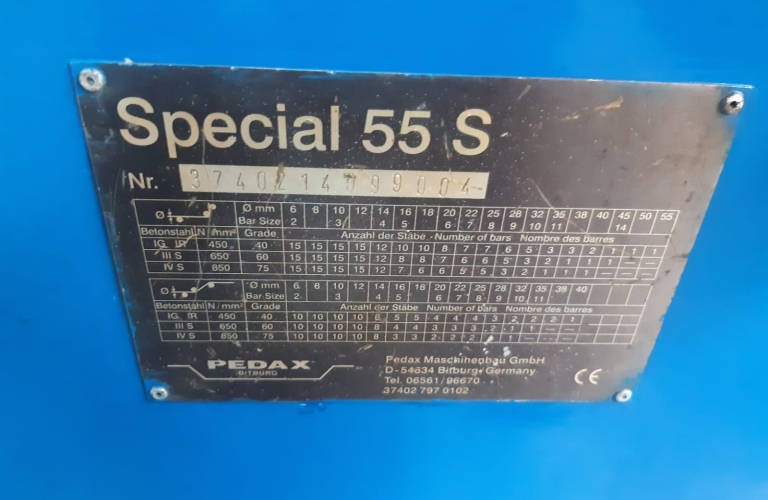 PEDAX Special 55 S - Rebar bending machine